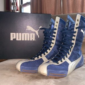 SCHATTENBOXEN SUEDE DARK BLUE DENIM/ GRAVEL / GUM